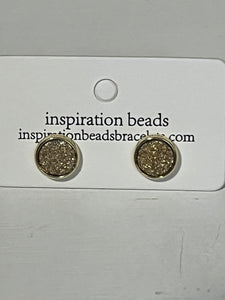 Champagne Druzy Stud Earrings