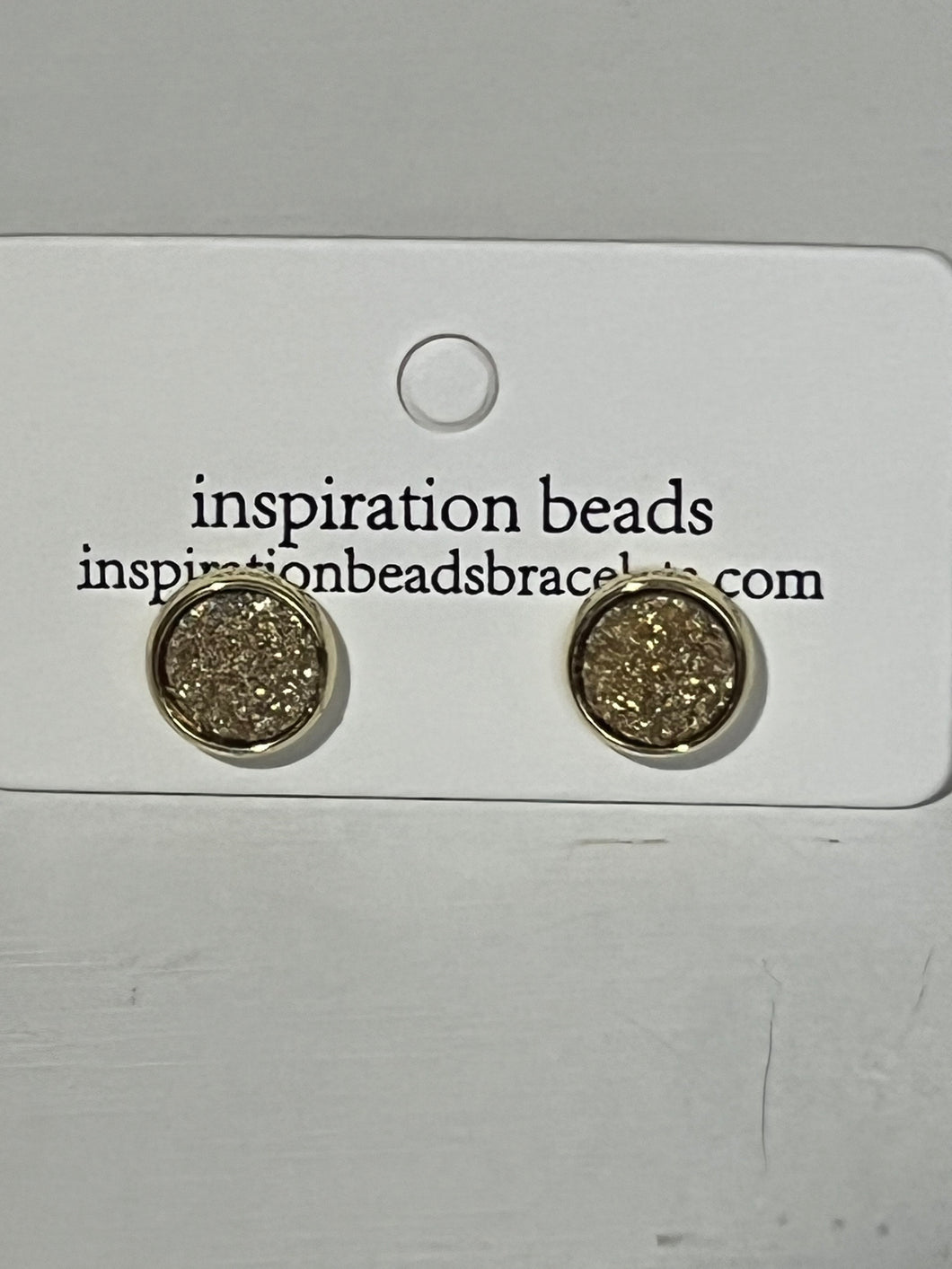 Champagne Druzy Stud Earrings