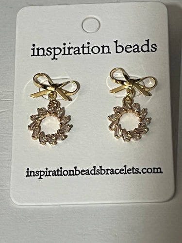 Gold Pave Wreath Earrings