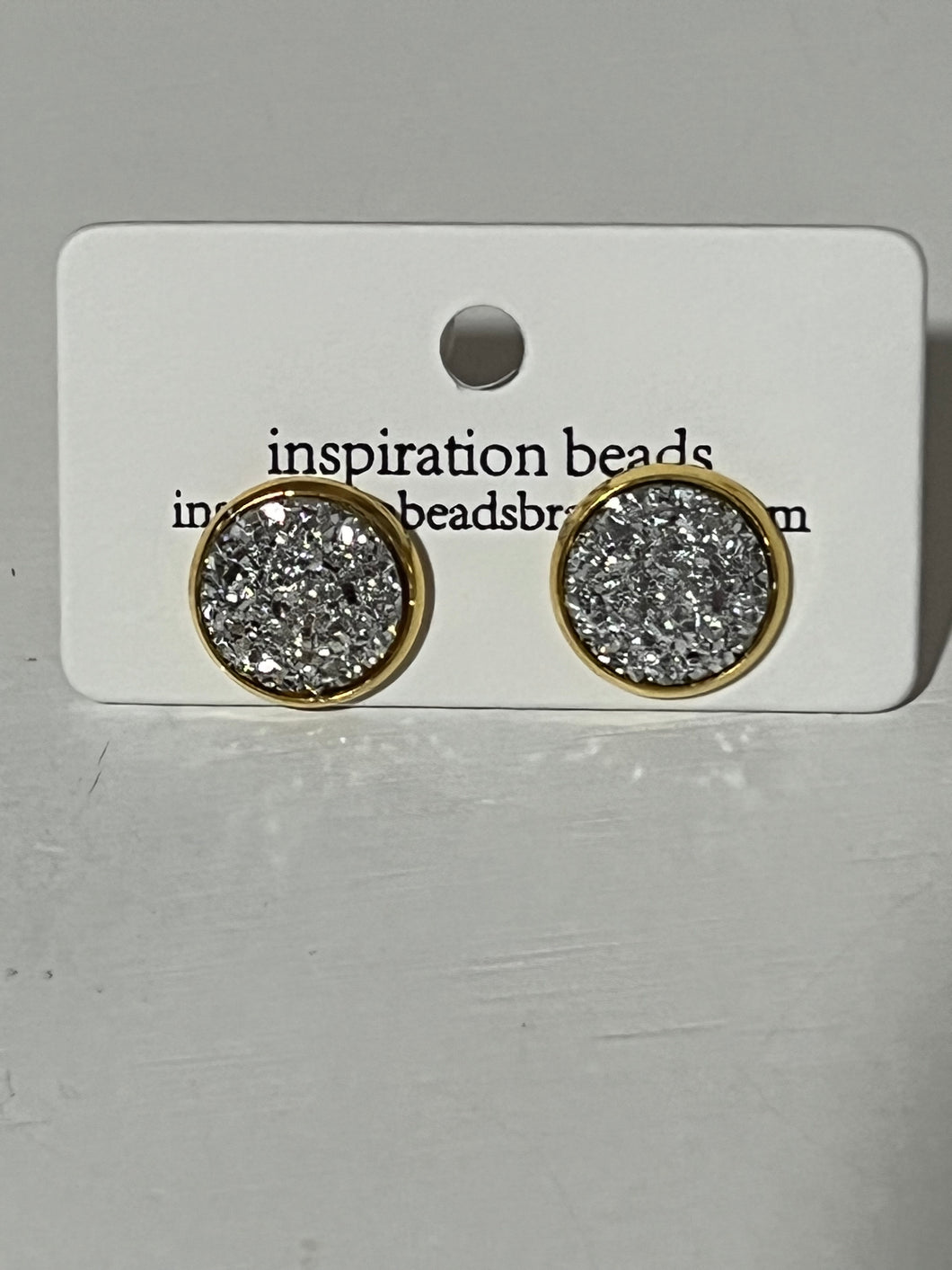 Crystal Ball Druzy Stud Earrings