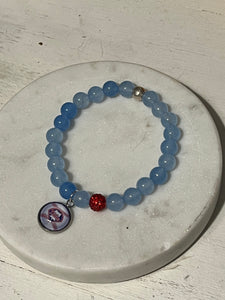 Limited Edition Phillies Blue Agate Stacking Bracelet