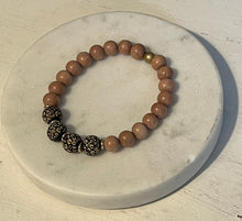 8mm Leopard Print and Rosewood Diffuser Bracelet