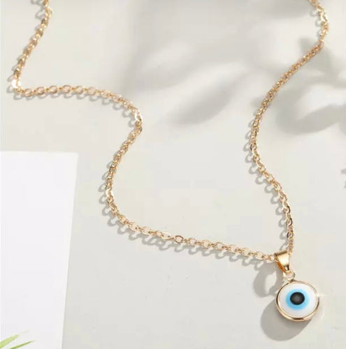 Evil Eye Pendant Necklace (blue or white)