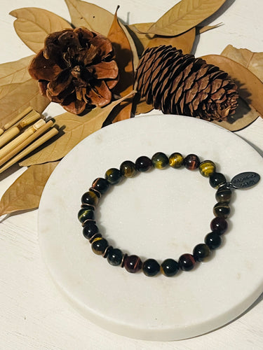 Multi-Color Tiger Eye Stacking Bracelet