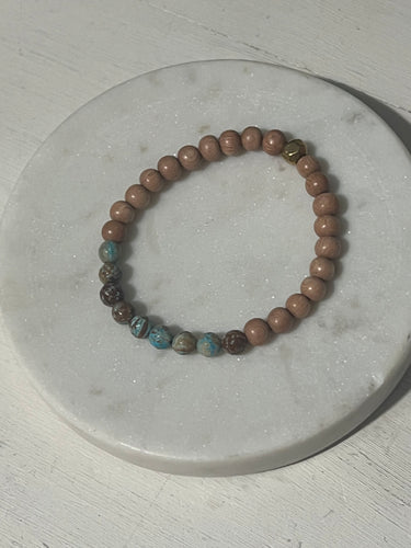 Aqua Terra Jasper and Rosewood Diffuser Bracelet