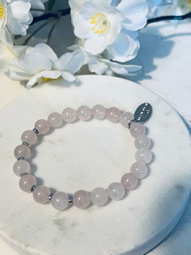 Rose Quartz Stacking Bracelet