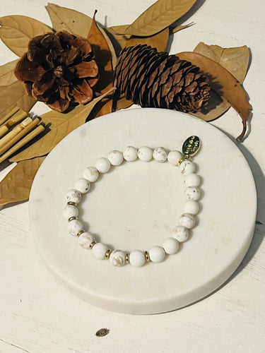 White Turquoise Stacking Bracelet