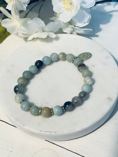 Buy Natural Semi-precious Stone Bracelets for Women, Stretch Bracelet for  Her, Elastic Agates Jasper Amazonite Beaded Bracelet, Gemstones Online in  India - Etsy