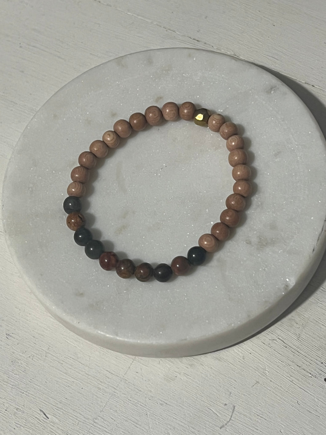 Picasso Jasper and Rosewood Diffuser Bracelet