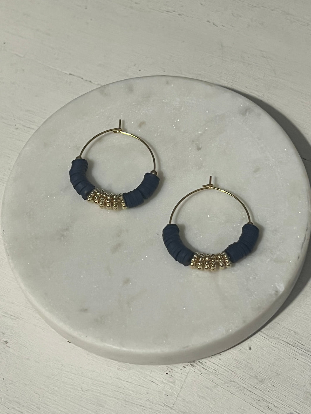 Black Mini Hoop Earrings