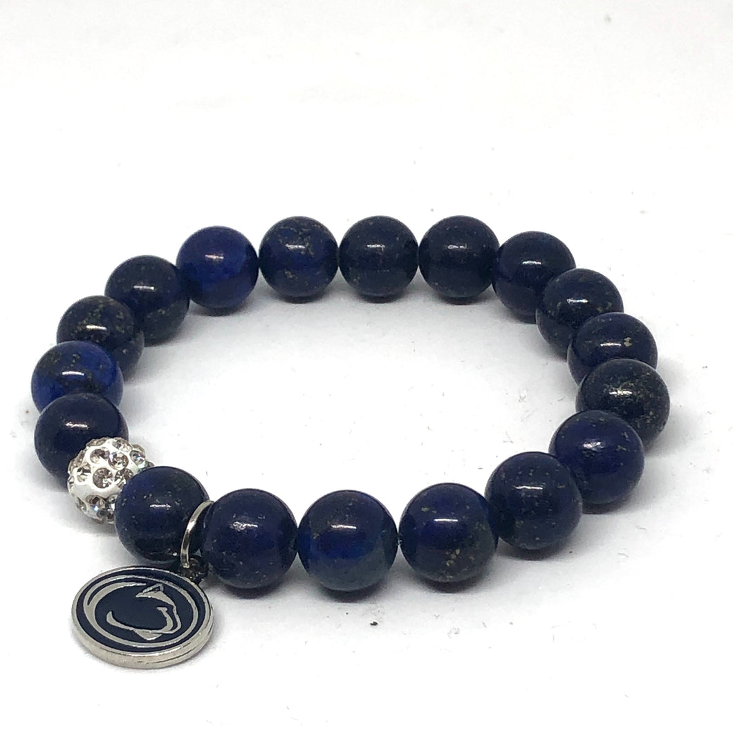 10mm Lapis Penn State Bracelet