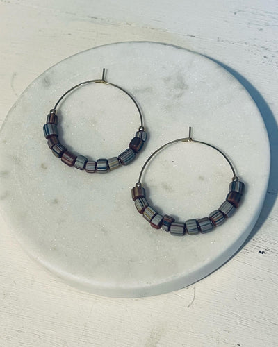 Coral Java Glass Gooseberry Earrings