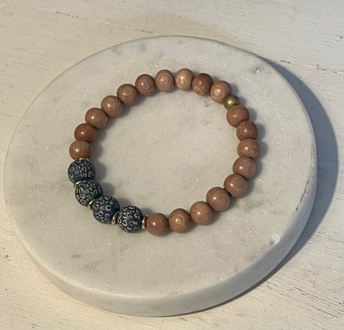 Essential Oil Diffuser Bracelet w/MAMA letter beads, Selenite, Jade, &  Rosewoood