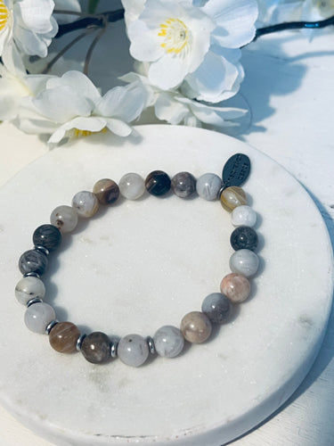 Bamboo Agate Stacking Bracelet